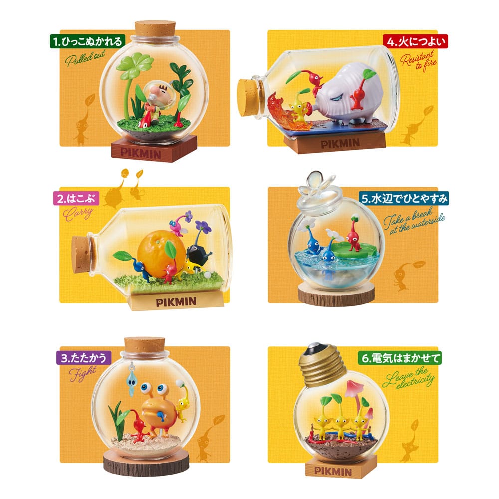 Pikmin Mini Figures Terrarium Collection Six Pieces Six Centimeters