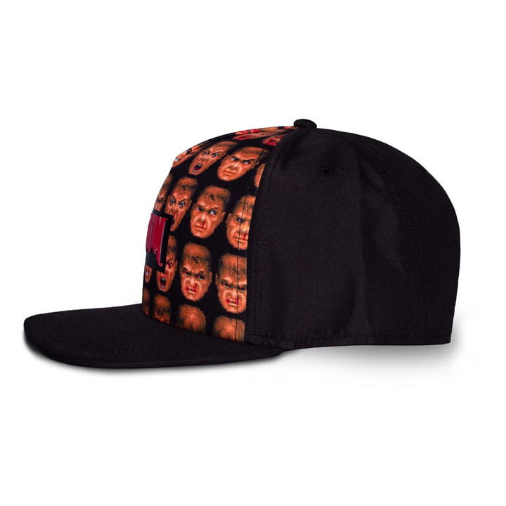 Doom Faces Background Doom Snapback Cap