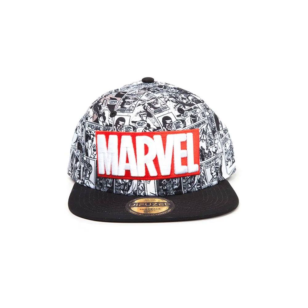 Marvel Comics Classic Red and White Logo Snapback Cap