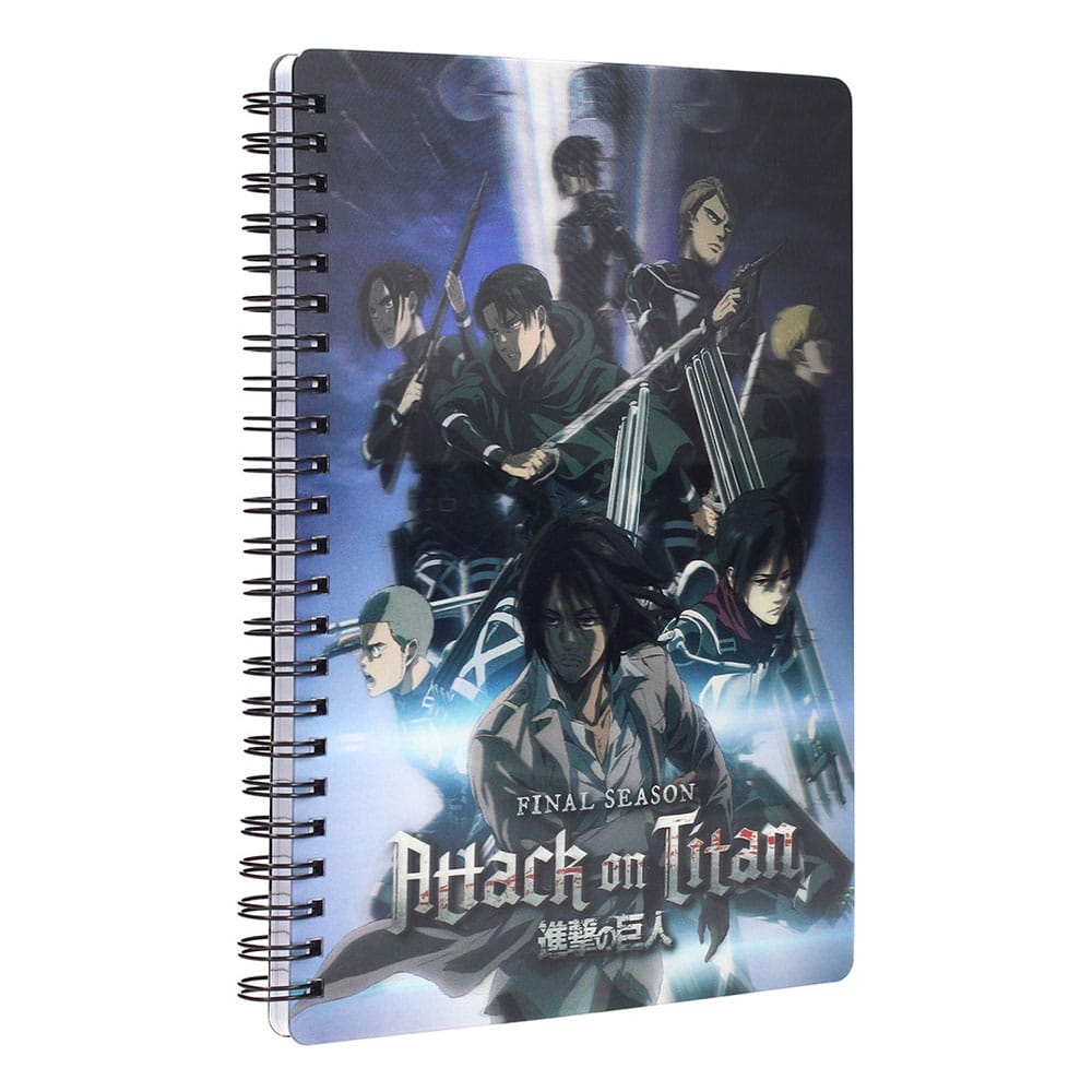 Attack on Titan Group Notebook with 3D Effect