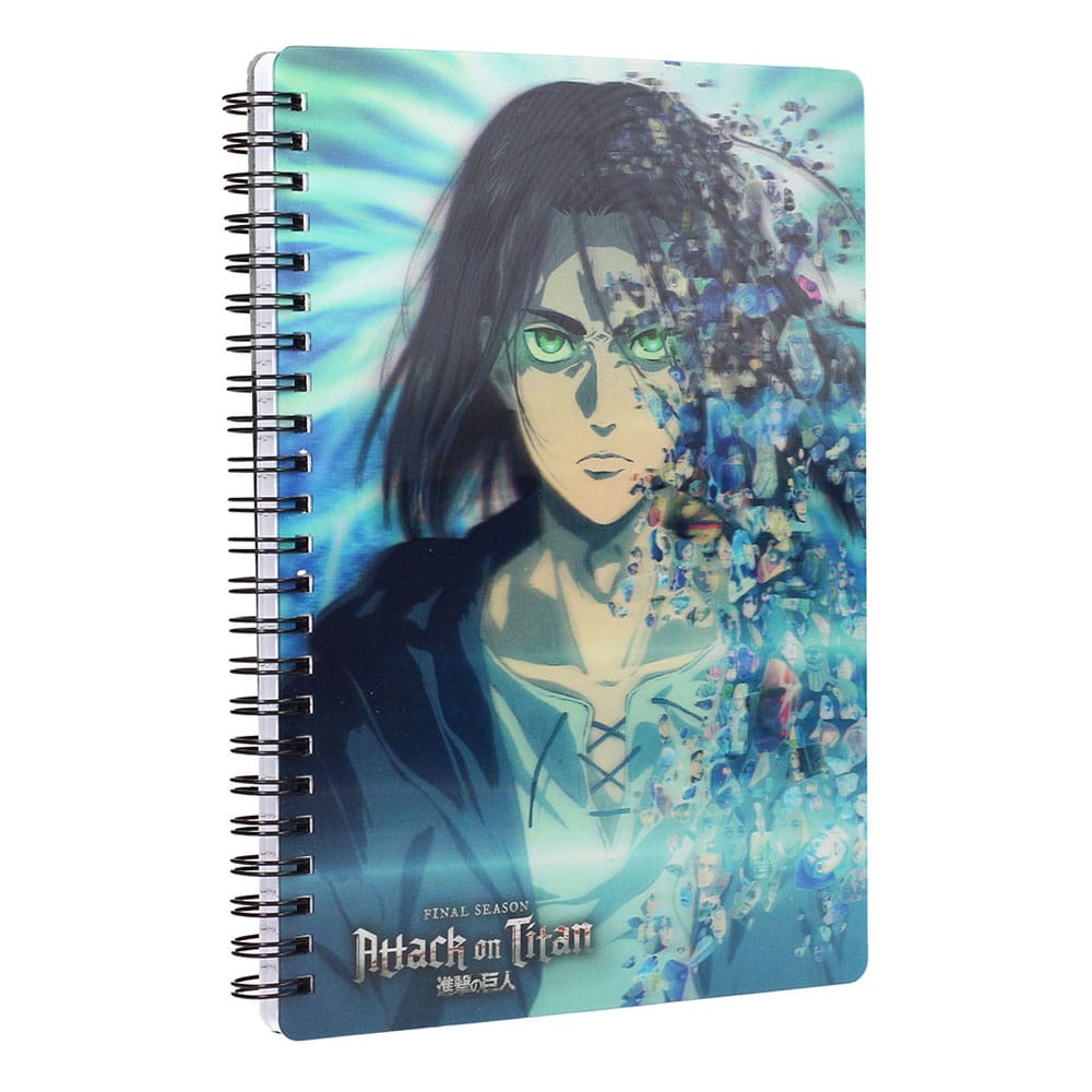Attack on Titan Blue Notebook with 3D Effect