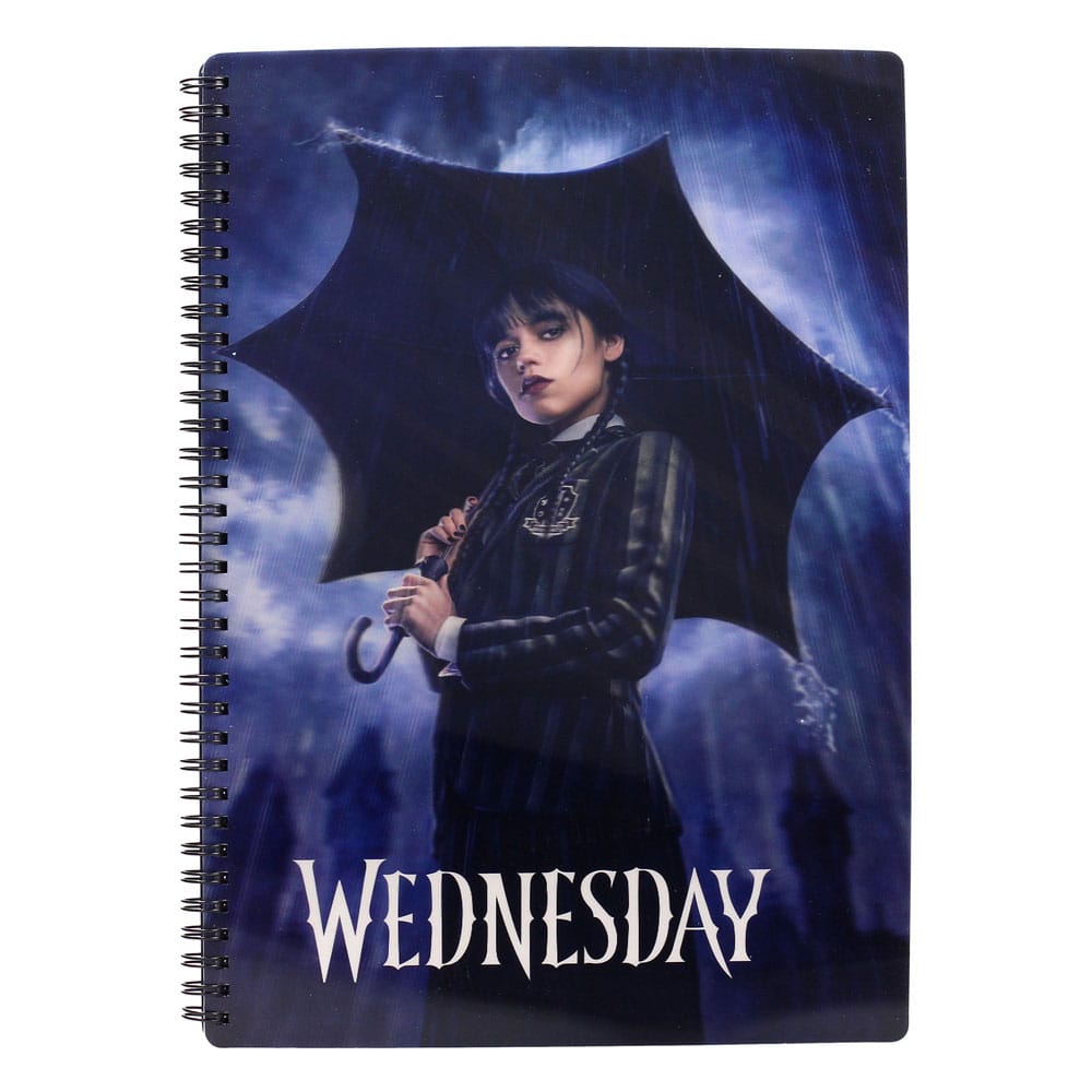Wednesday Rain Notebook 3D Effect