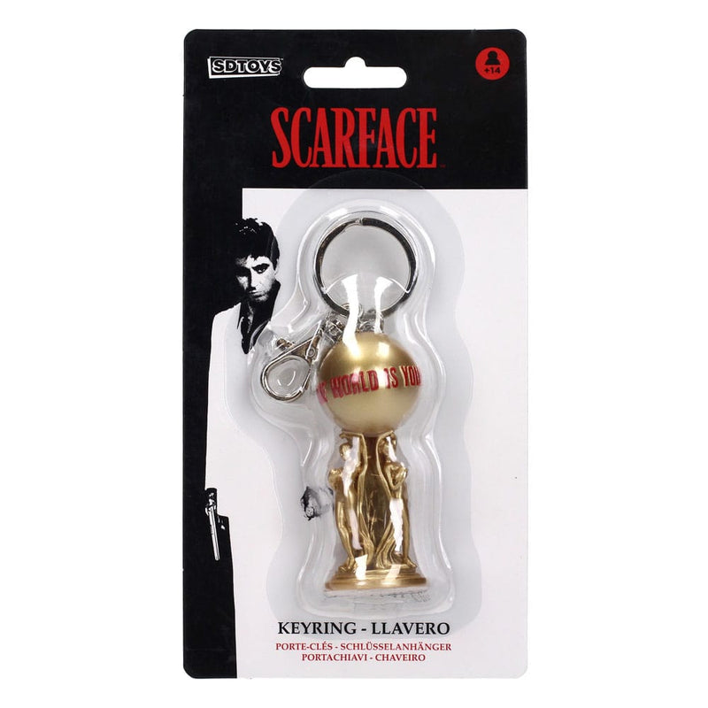 Scarface The World Is Yours 3D Keyring, close-up detail