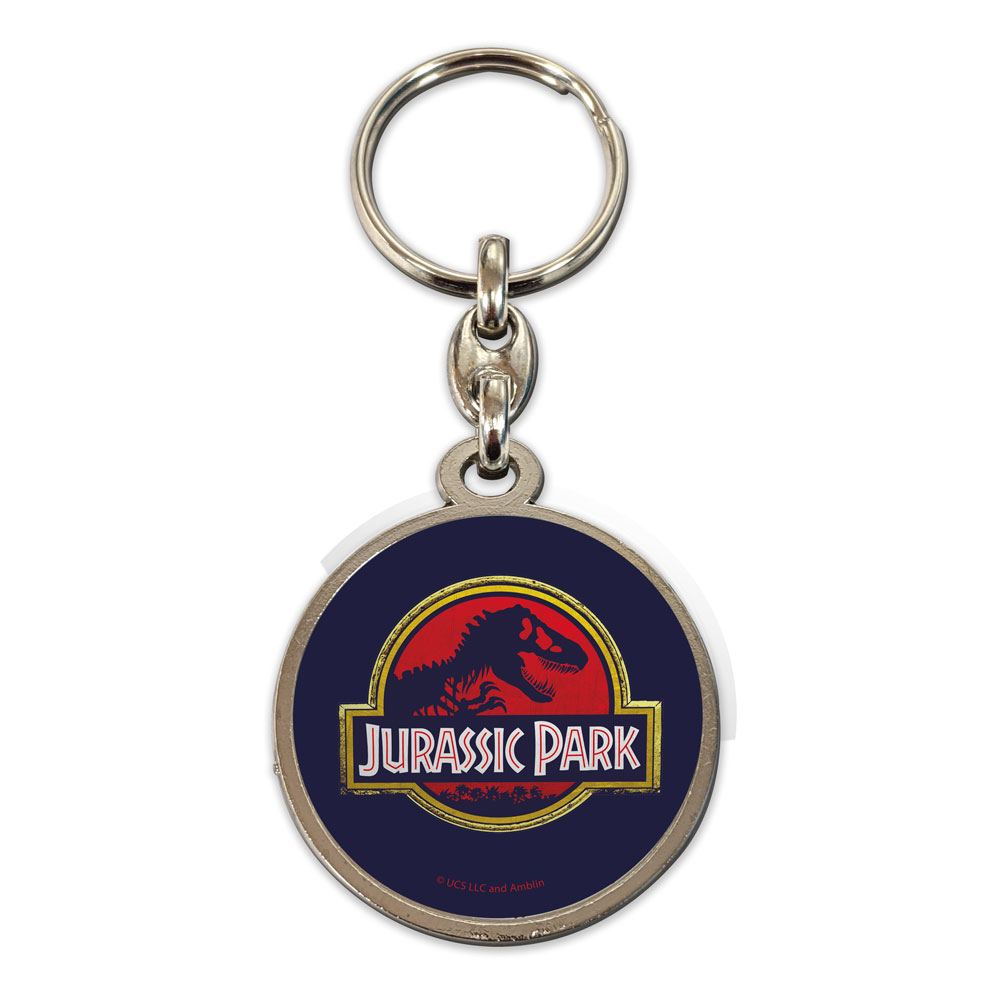 Jurassic Park Movie Logo Metal Keychain 7 cm