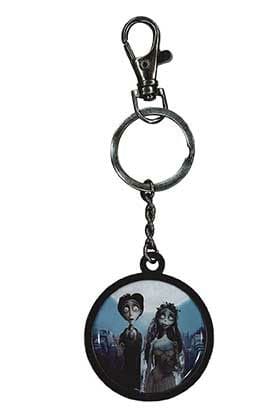 Corpse Bride Couple and Logo Corpse Bride Metal Keychain
