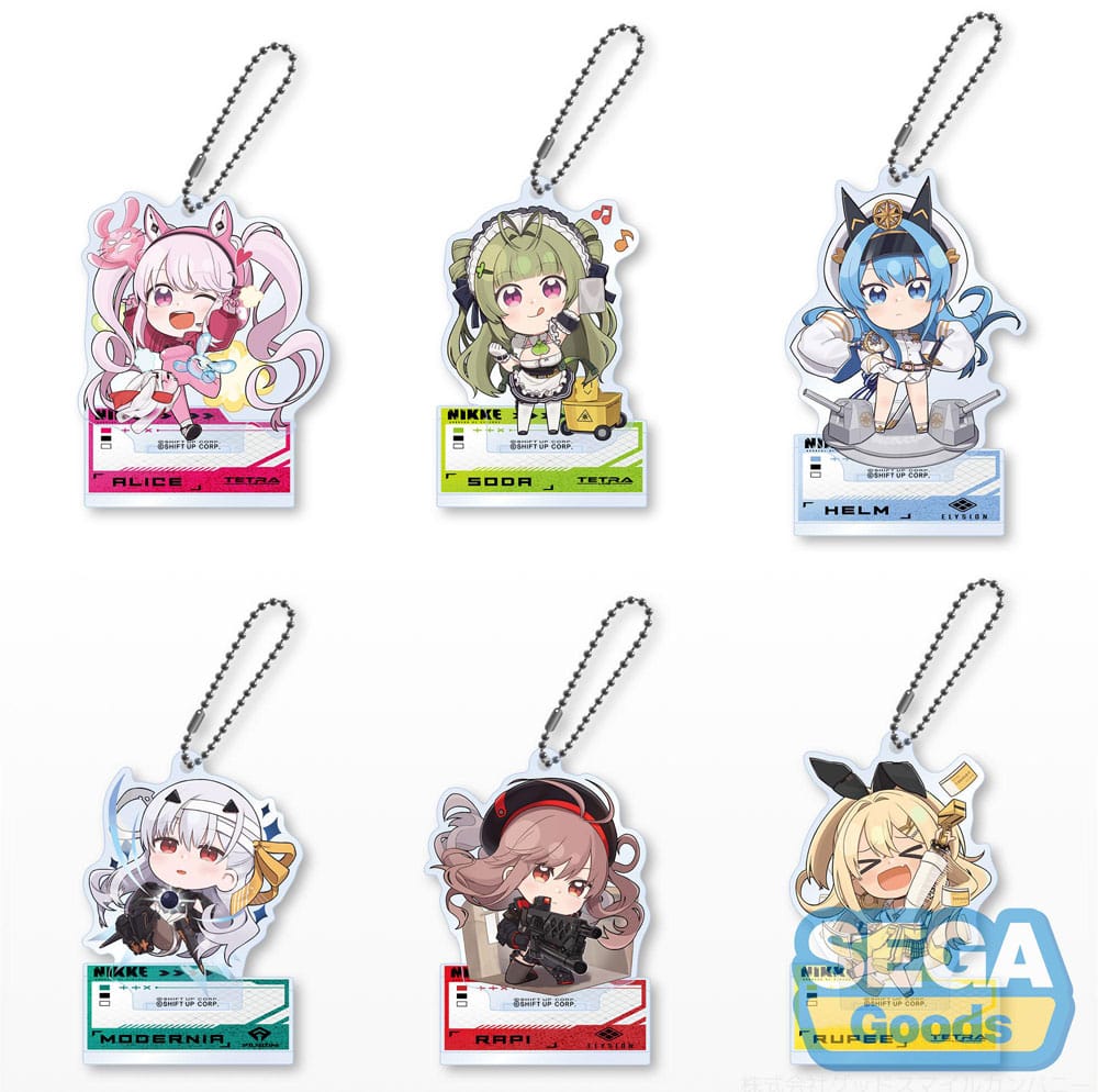 Chocokawa Goddess of Victory NIKKE Keychain Acrylic Strap with Stand Vol 1 Set of 6