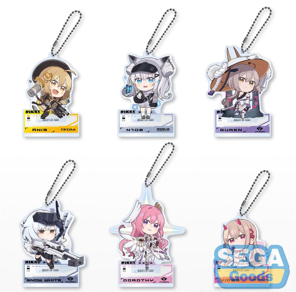 Chocokawa Goddess of Victory NIKKE Keychain Acrylic Strap with Stand Vol 2 Set of 6