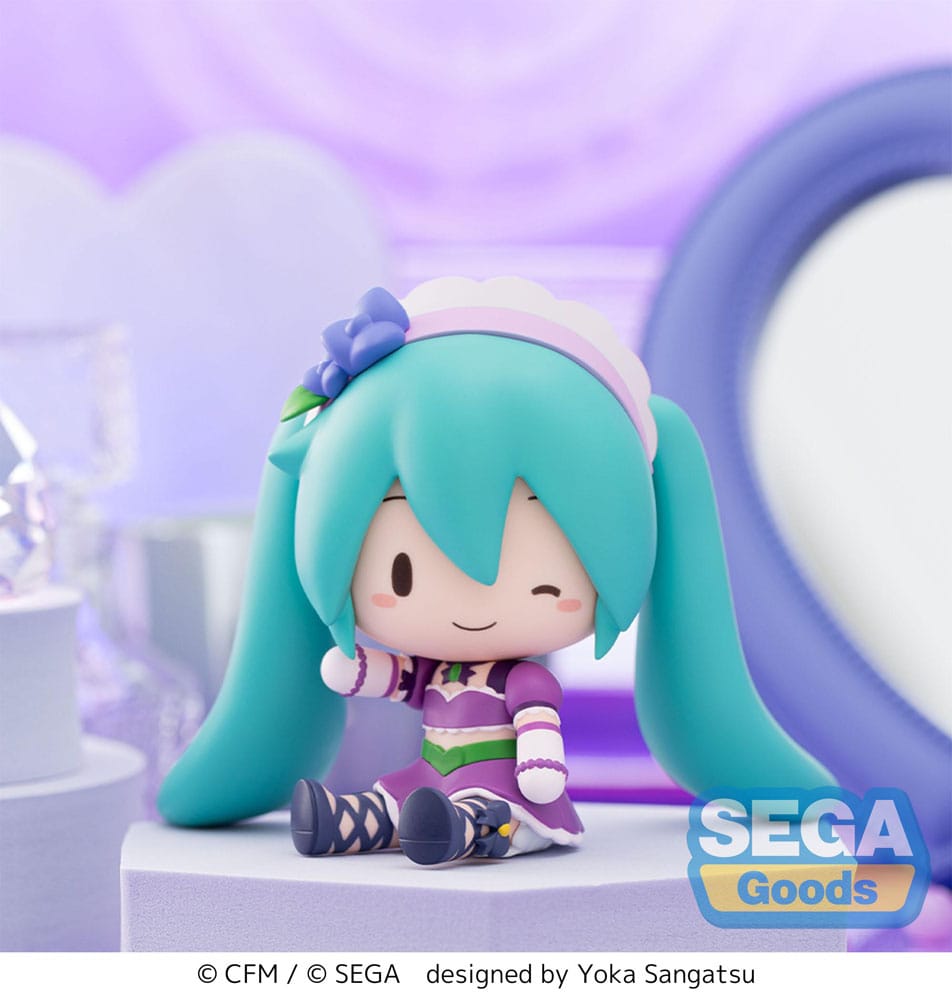 Vocaloid Fuwa Petit Hatsune Miku Sparkly Purple Chibi Figure