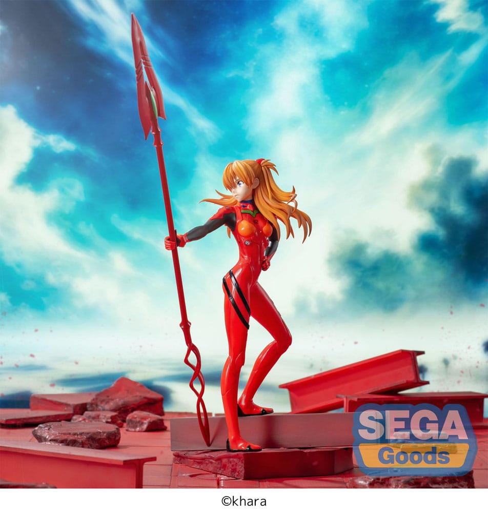 Evangelion Thrice Upon a Time Asuka Shikinami Langley Luminasta PVC Statue with Spear of Longinus 20 cm