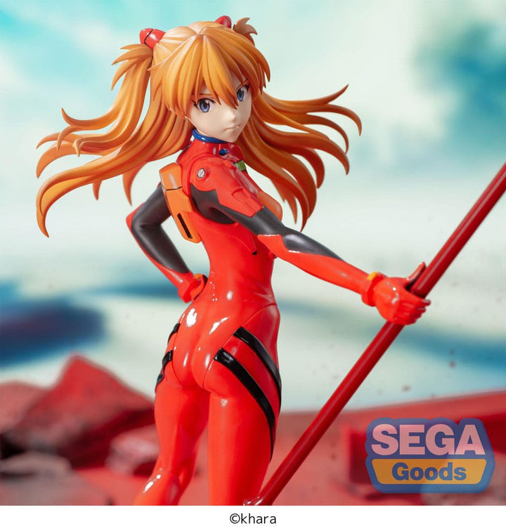Evangelion Thrice Upon a Time Asuka Shikinami Langley Luminasta PVC Statue with Spear of Longinus 20 cm