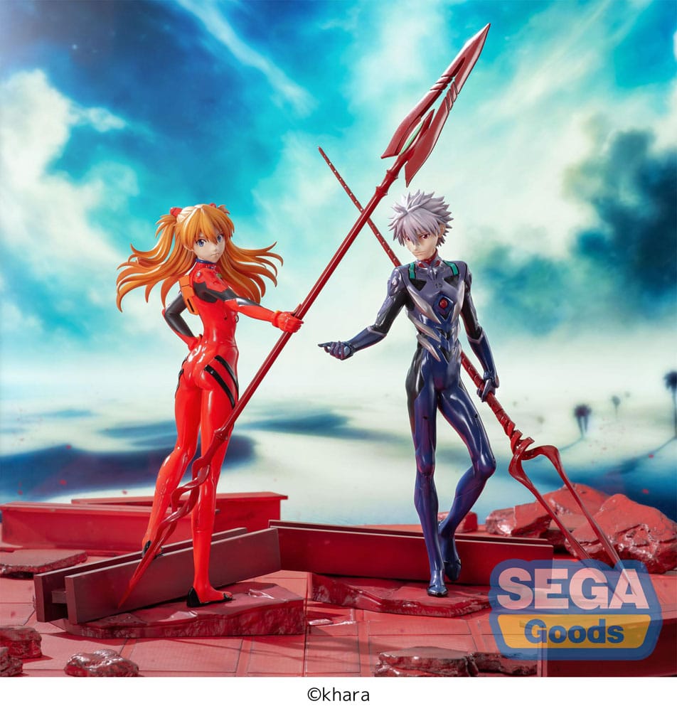 Evangelion Thrice Upon a Time Asuka Shikinami Langley Luminasta PVC Statue with Spear of Longinus 20 cm