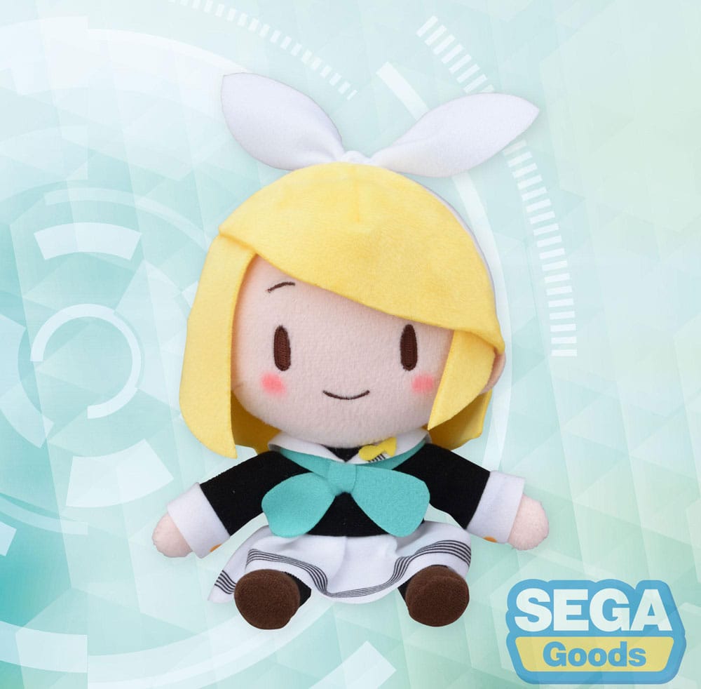 Sega Kagamine Rin Character Vocal Series 02 Fuwa Petit Mini Plush Figure Uniform Ver EX 16cm