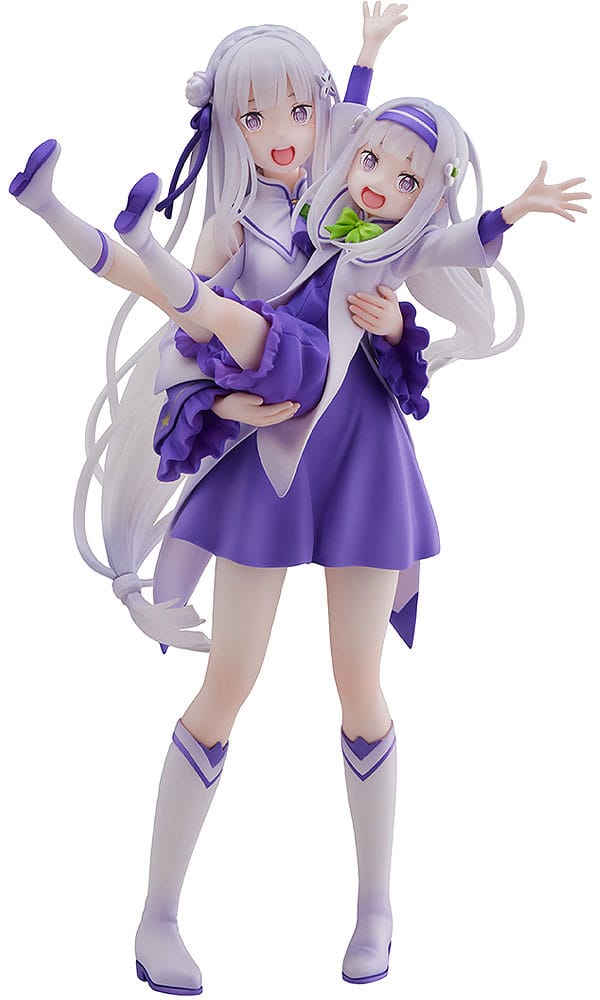 Kadokawa Emilia and Childhood Emilia Re Zero Starting Life in Another World PVC Statue 1 7 Scale 24cm
