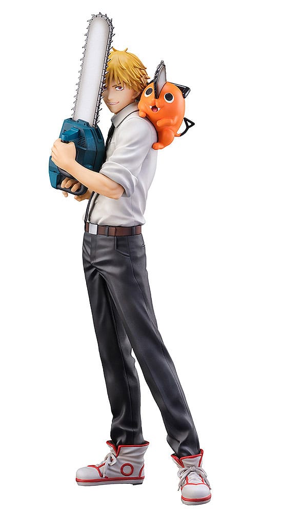 Chainsaw Man Denji and Pochita S Fire PVC Statue 17 Scale 24cm