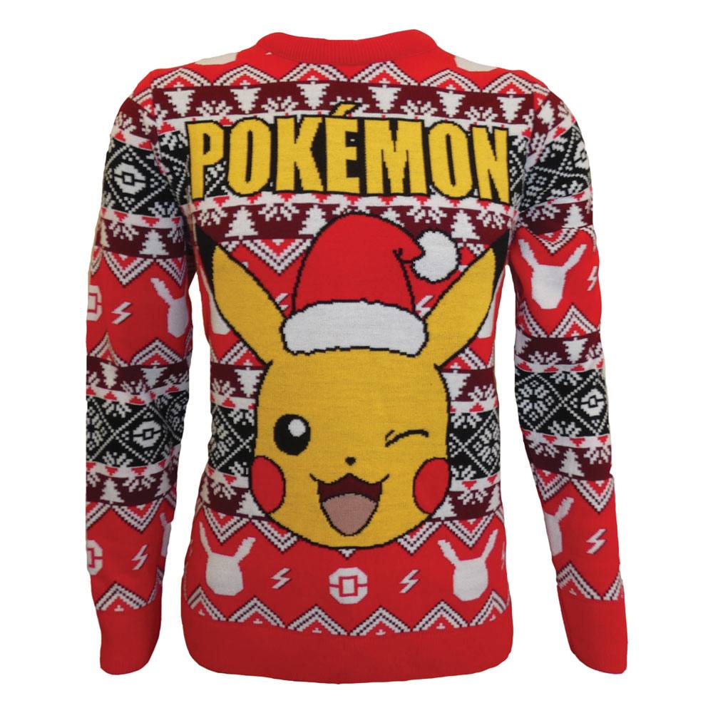 Pokemon Pikachu Christmas Jumper Sweatshirt Size XL