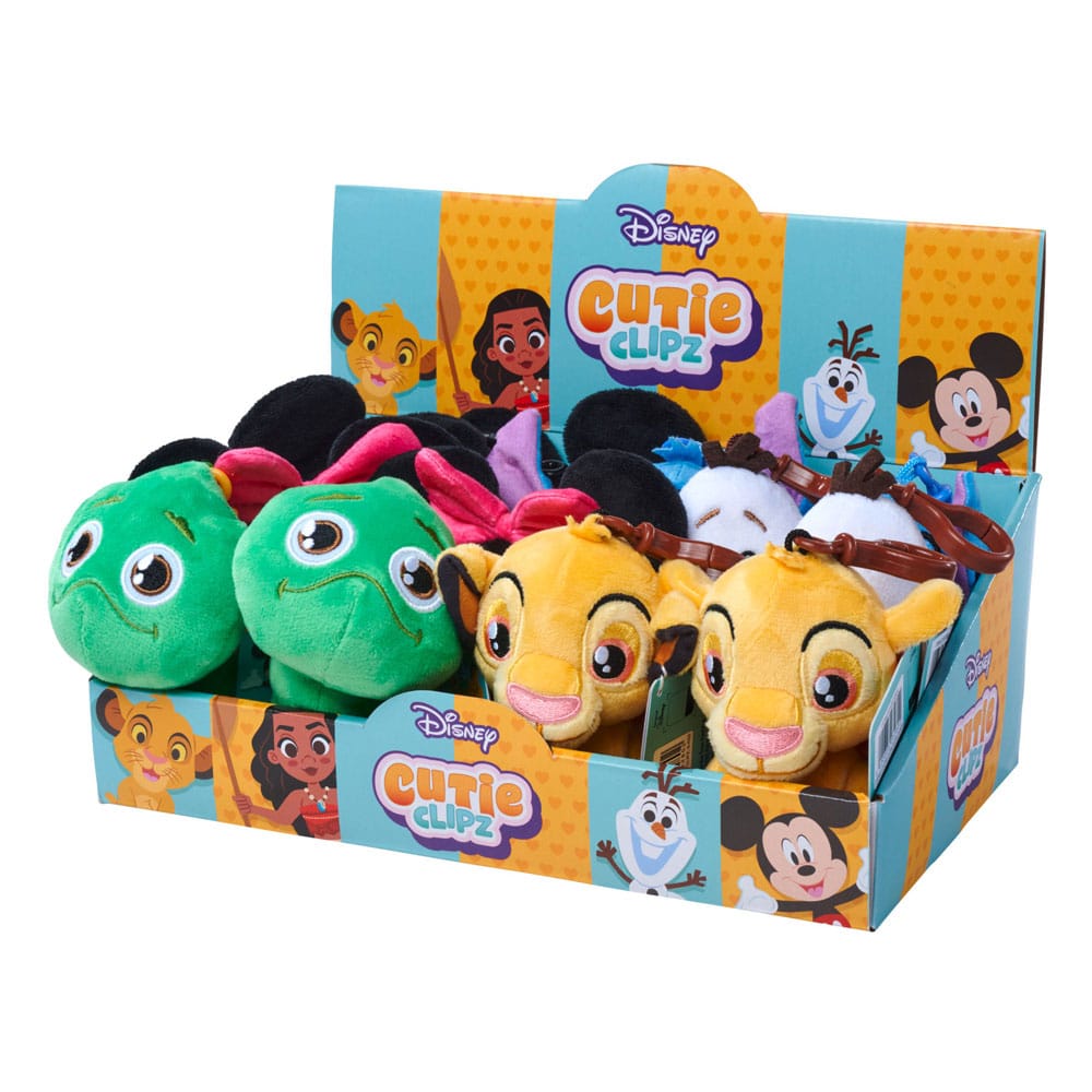 Disney Cutie Clipz Plush Keychain Collection 12 Pieces