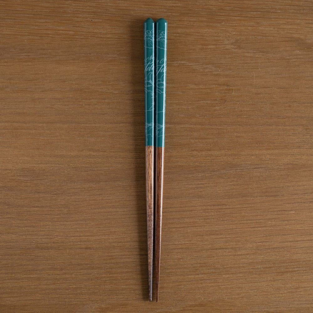 Studio Ghibli Totoro My Neighbor Totoro Chopsticks Lacquered Sketch Deep Green 21cm