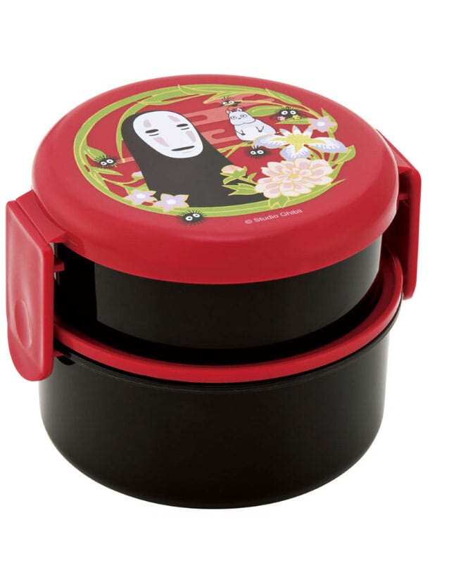 Studio Ghibli No Face Spirited Away Two Layer Lunch Box Dark Red