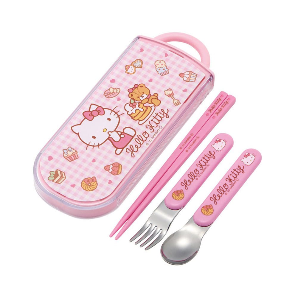 Hello Kitty Sweety Pink Hello Kitty Chopsticks Spoon Fork Set