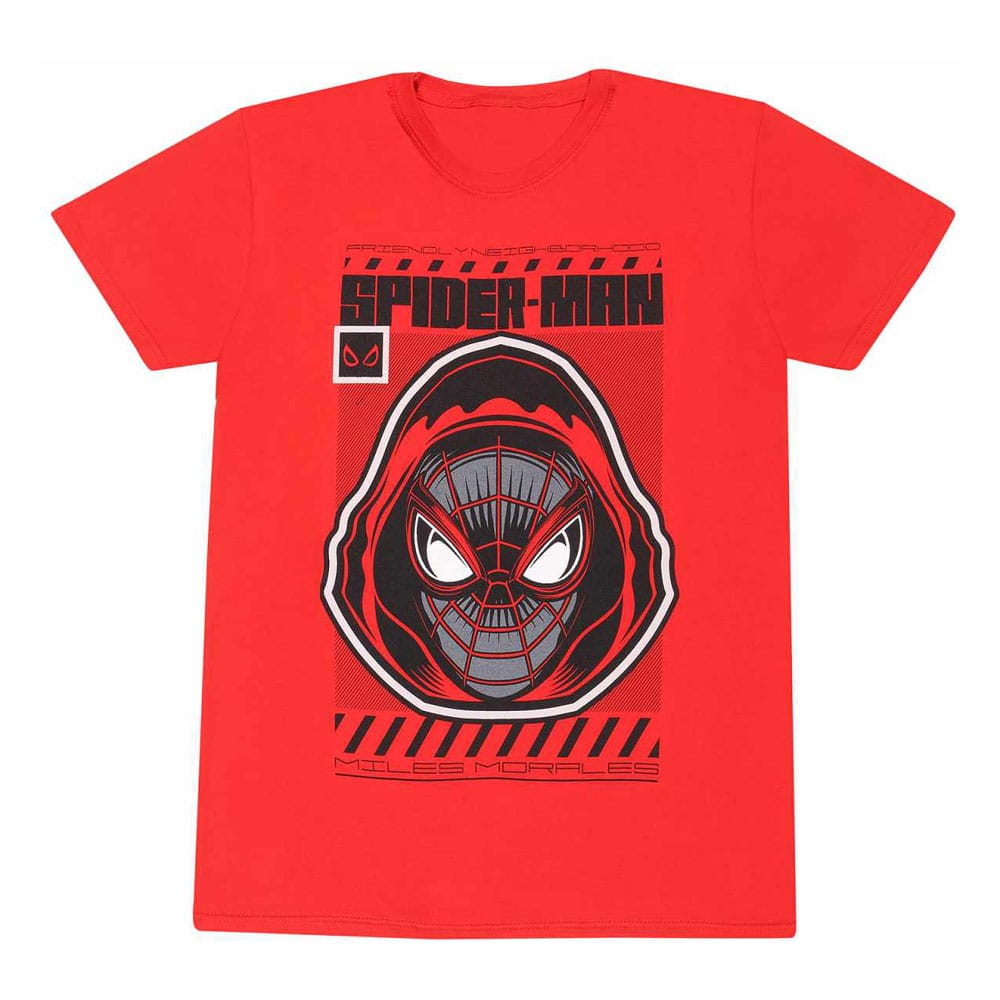 Marvel Spider Man Miles Morales Video Game Hooded Spider T Shirt Size L
