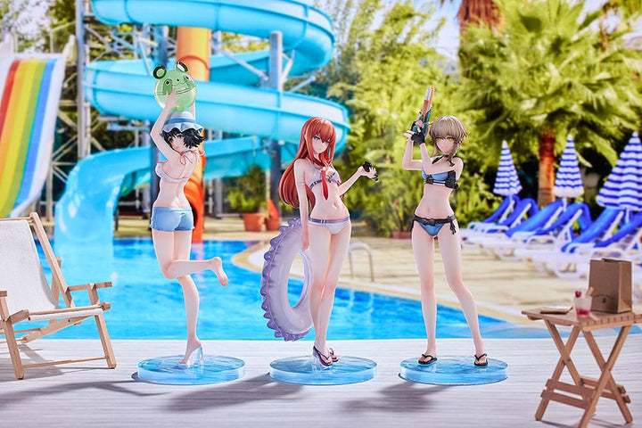 Steins Gate Suzuha Amane Kurisu Makise Mayuri Shiina PVC Statues 3 Pack Swimsuit Ver 17 Scale