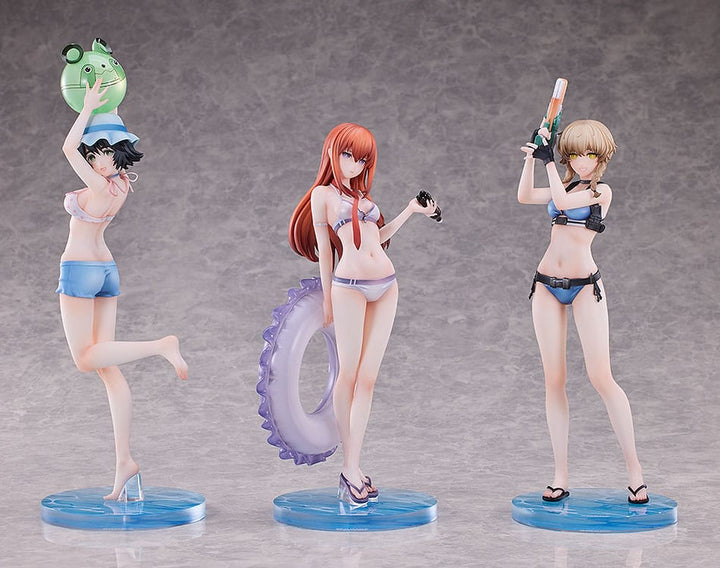Steins Gate Suzuha Amane Kurisu Makise Mayuri Shiina PVC Statues 3 Pack Swimsuit Ver 17 Scale