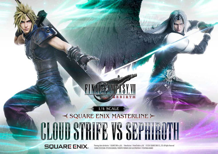 Final Fantasy VII Rebirth Square Enix Masterline Cloud Strife vs. Sephiroth 1/4 Scale Statue