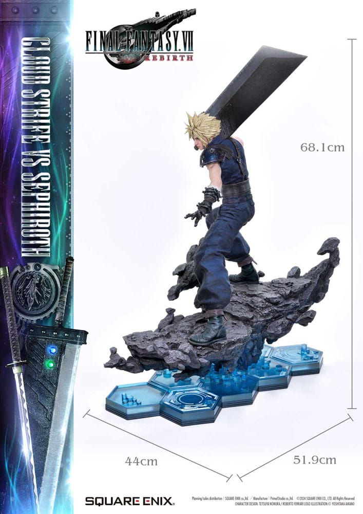 Final Fantasy VII Rebirth Square Enix Masterline Cloud Strife vs. Sephiroth 1/4 Scale Statue