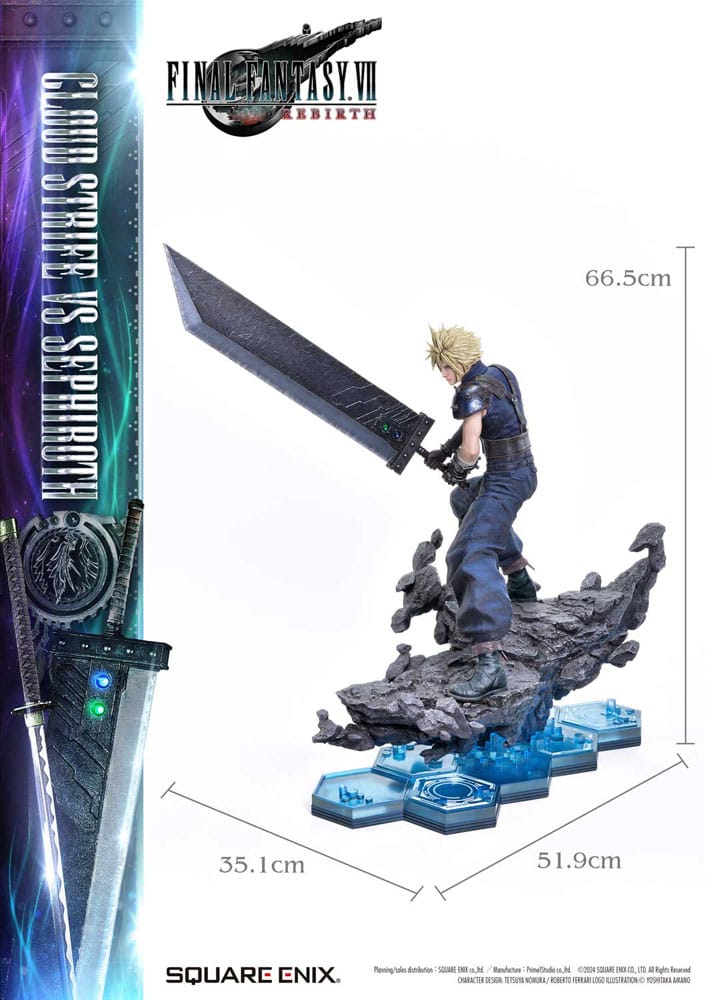 Final Fantasy VII Rebirth Square Enix Masterline Cloud Strife vs. Sephiroth 1/4 Scale Statue