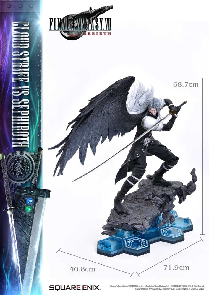 Final Fantasy VII Rebirth Square Enix Masterline Cloud Strife vs. Sephiroth 1/4 Scale Statue