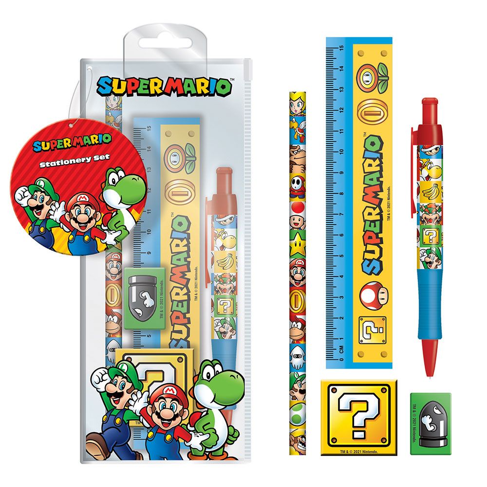 Super Mario Stationery Set 5 Piece
