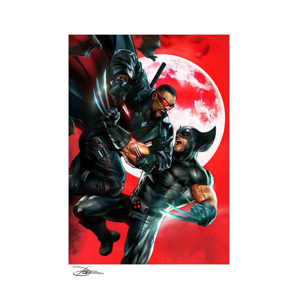Marvel Wolverine vs Blade Art Print 46 by 61 Centimeter Unframed