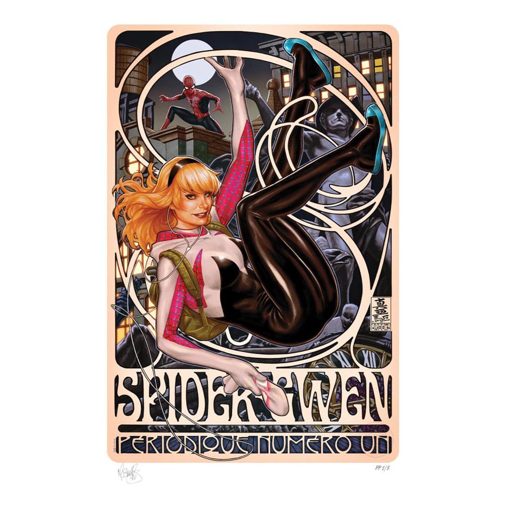 Marvel Spider Gwen Periodique Numero Un Art Print Unframed 46 x 61 cm