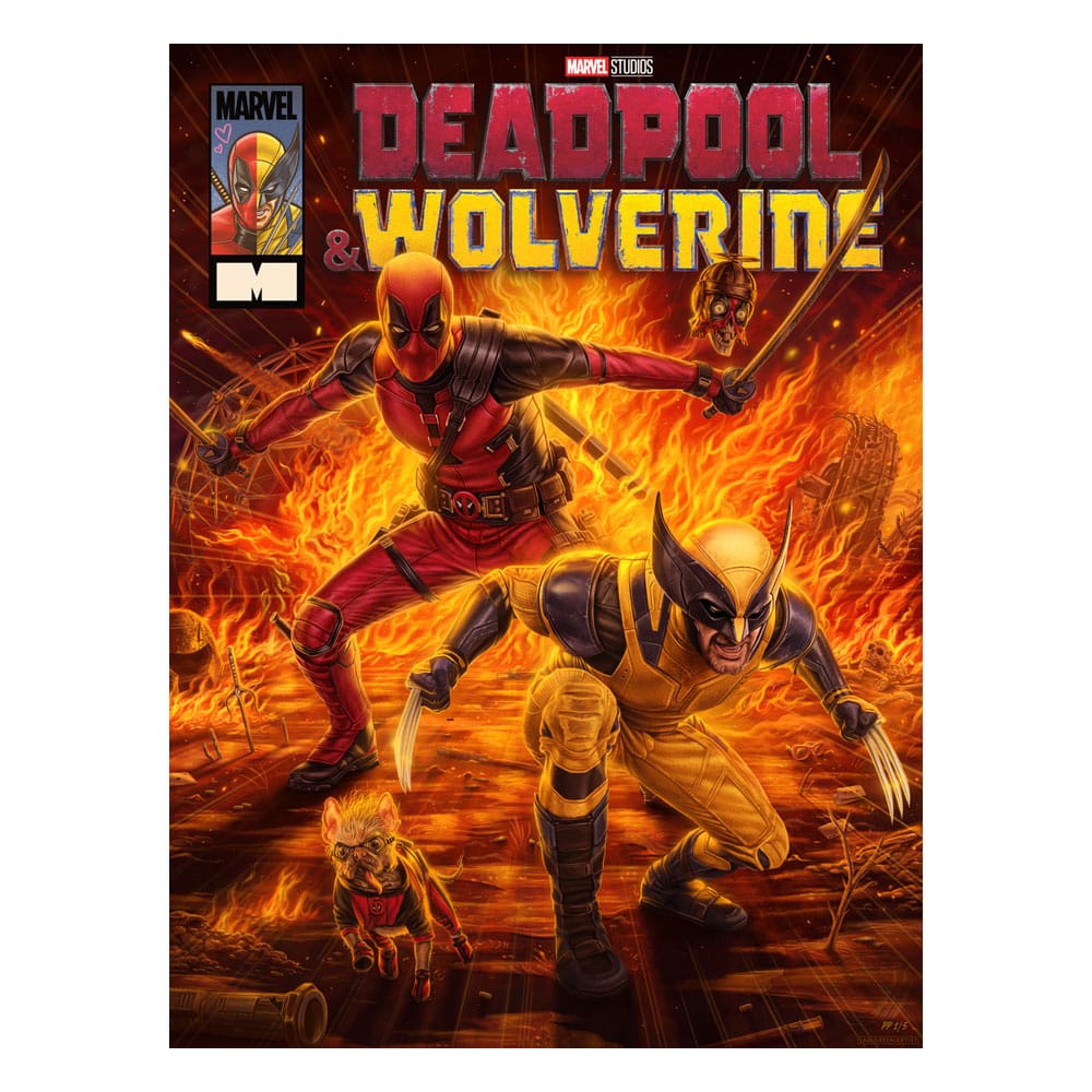 Marvel Deadpool Wolverine Art Print Unframed 46 x 61 cm