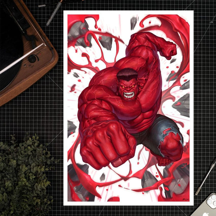 Marvel Red Hulk Art Print 61 x 41 cm Unframed