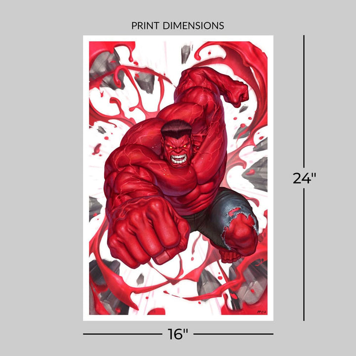 Marvel Red Hulk Art Print 61 x 41 cm Unframed