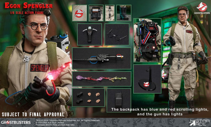 Ghostbusters (1984) Egon Spengler 1/6 Scale Collectible Action Figure with Accessories