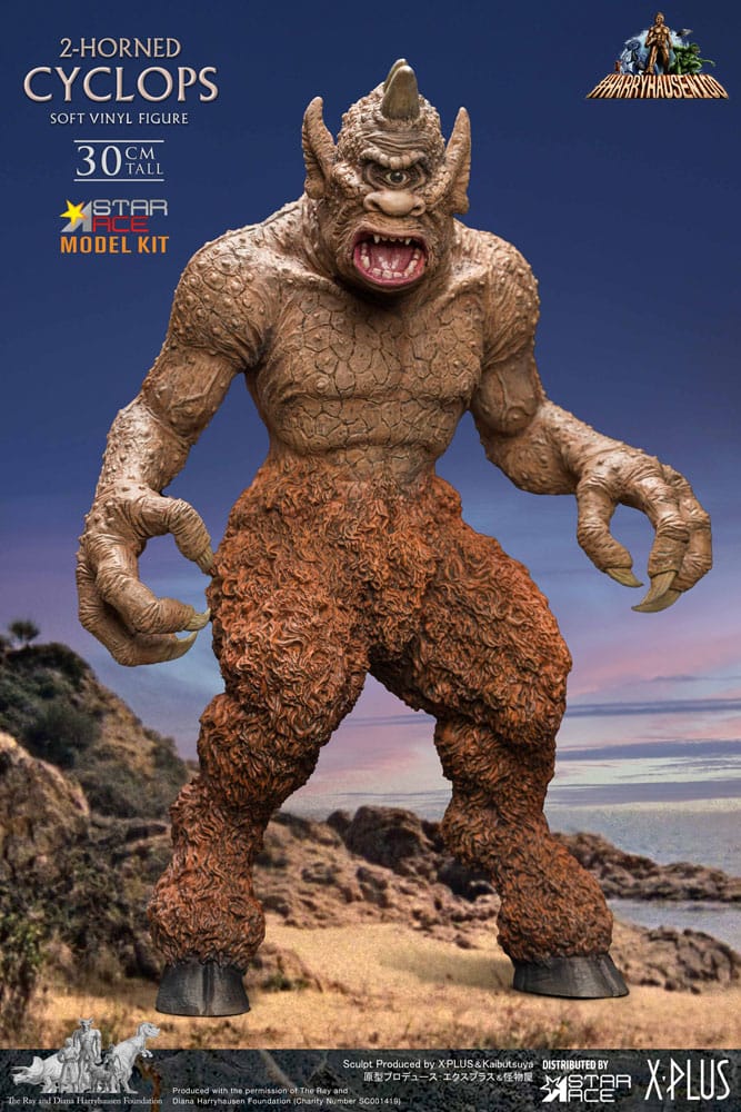 Ray Harryhausen Cyclops The 7th Voyage of Sinbad Soft Vinyl Model Kit Two Horned Cyclops Figure 30 cm