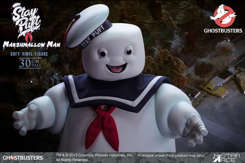 Ghostbusters Stay Puft Marshmallow Man Soft Vinyl Figure Statue, close-up detail