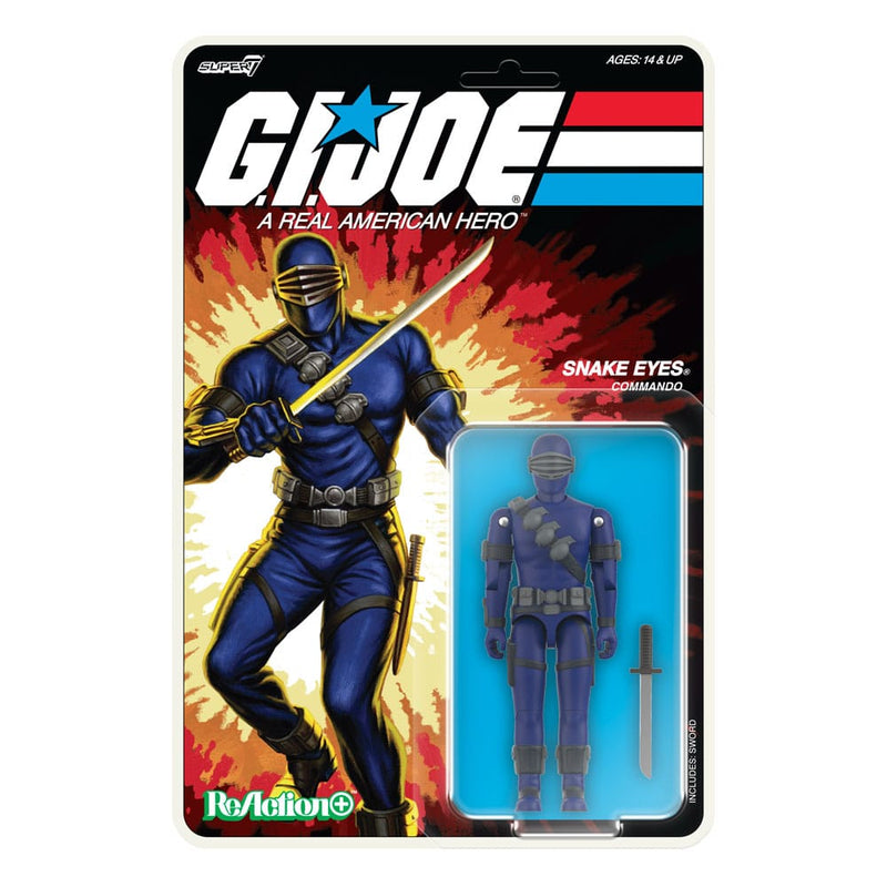 ReAction Plus Snake Eyes G I Joe A Real American Hero Action Figure