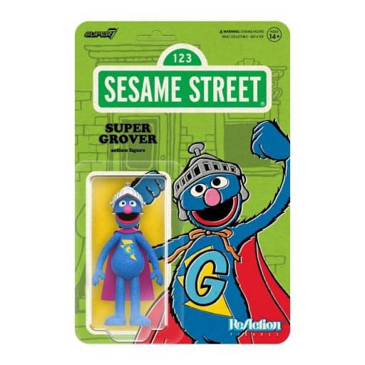 Sesame Street ReAction Action Figure Super Grover