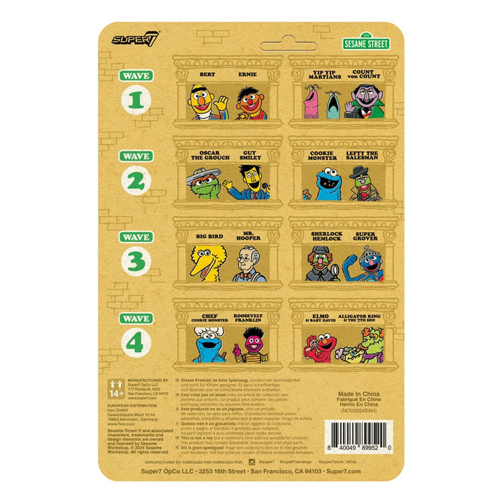 Sesame Street Alligator King and 7th Son ReAction Action Figure Wave 04