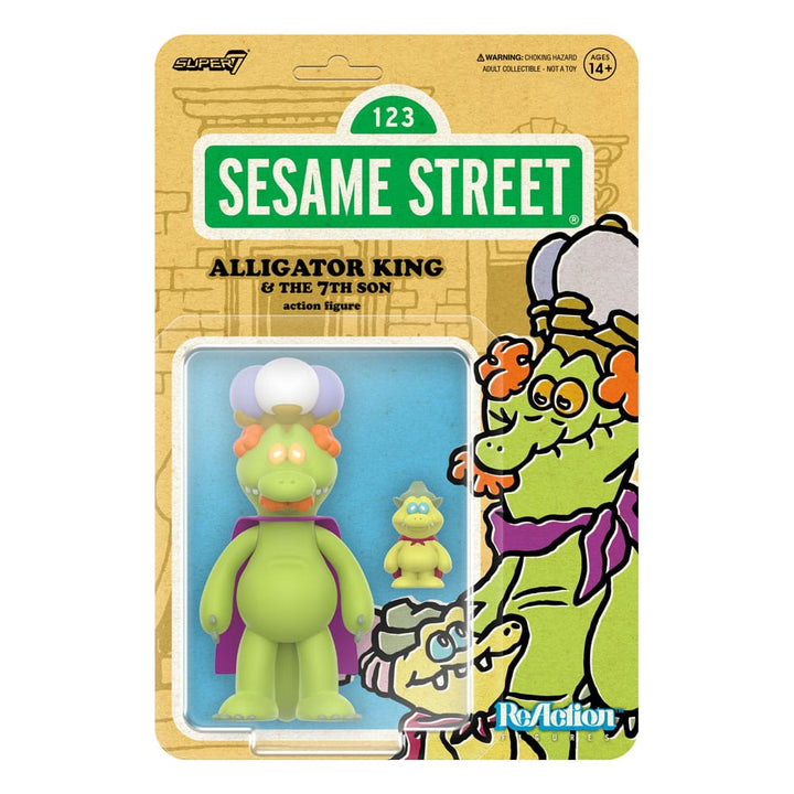 Sesame Street Alligator King and 7th Son ReAction Action Figure Wave 04