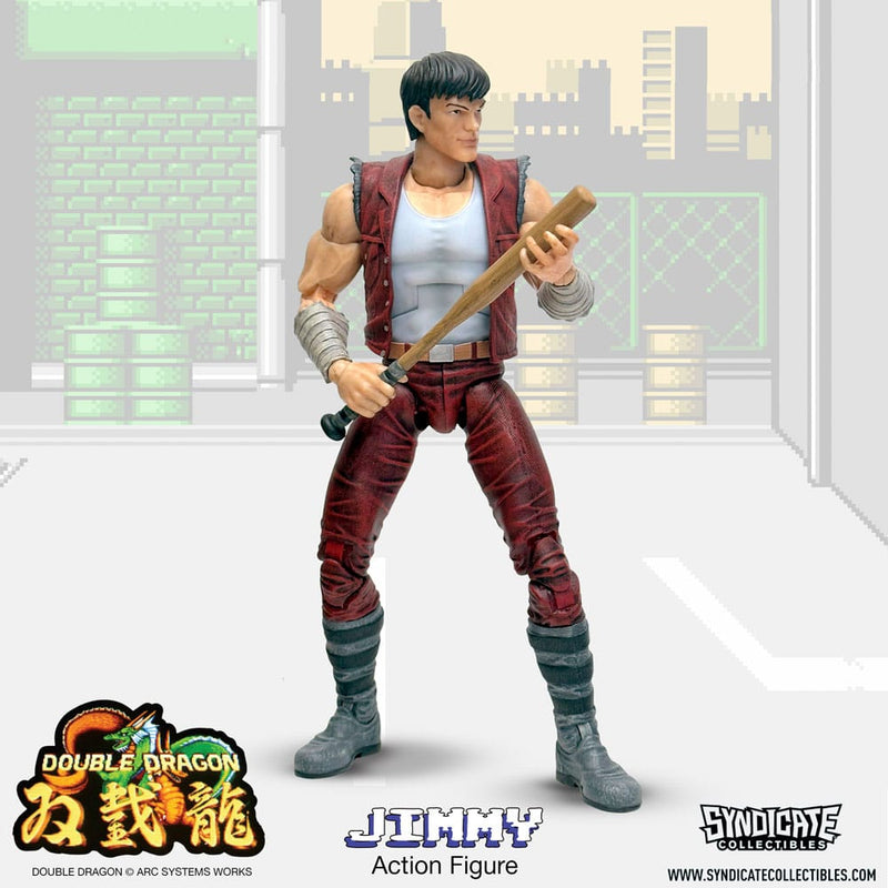 Double Dragon Jimmy Lee 7" Deluxe Action Figure, side angle