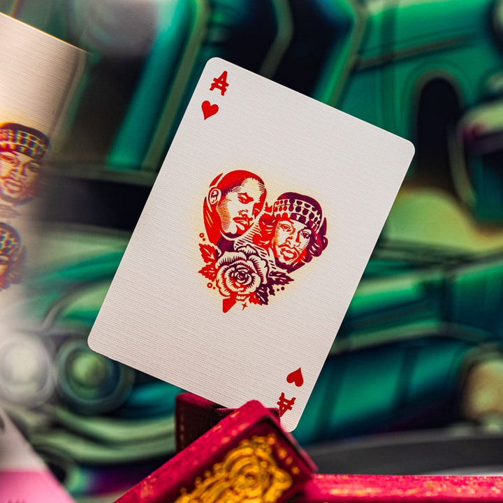 Outcast Red Velvet & Gold Playing Cards