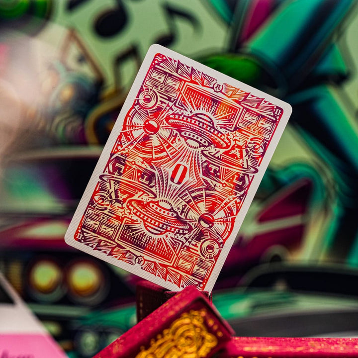 Outcast Red Velvet & Gold Playing Cards