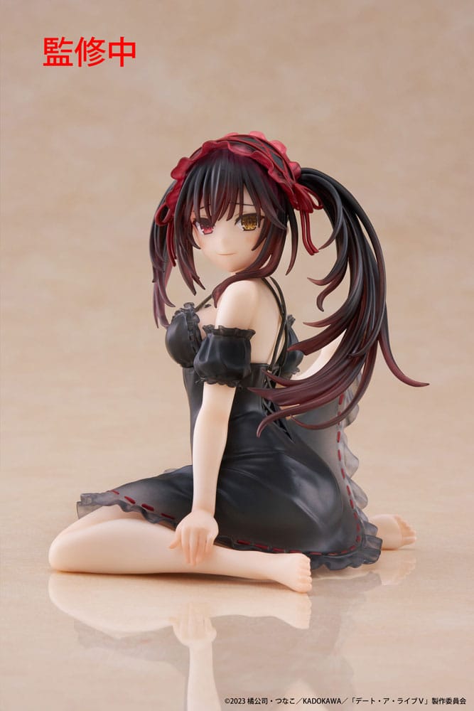 Date A Live Kurumi Tokisaki Nightwear Ver PVC Statue Desktop Cute Figure 13 cm