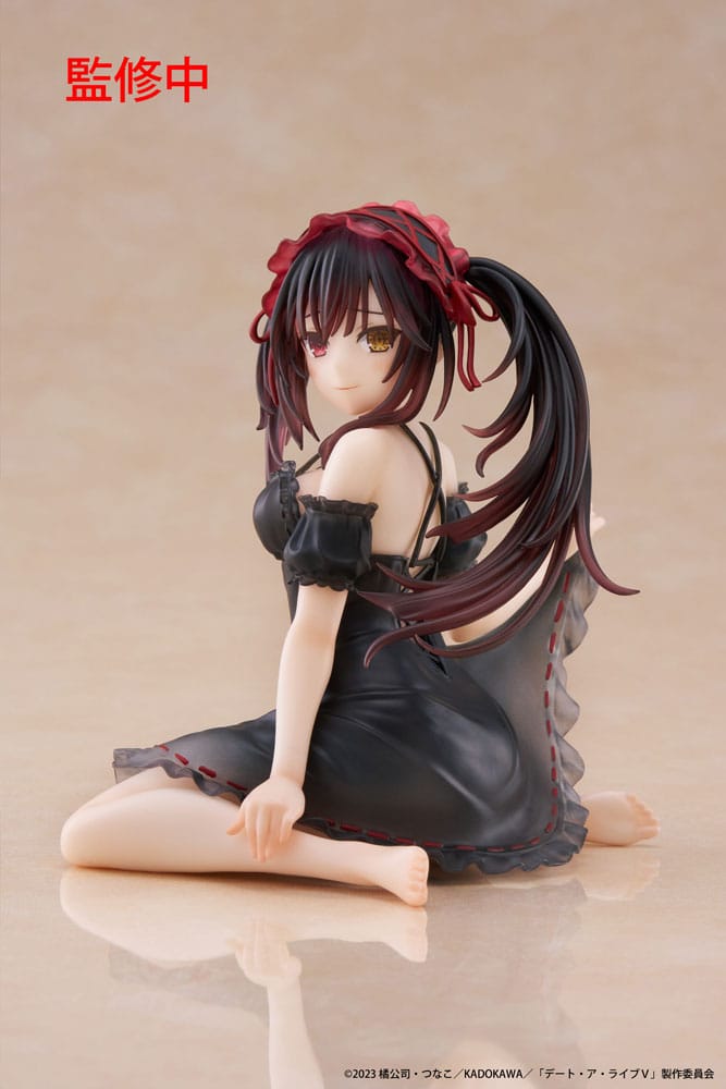 Date A Live Kurumi Tokisaki Nightwear Ver PVC Statue Desktop Cute Figure 13 cm