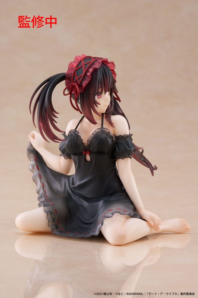 Date A Live Kurumi Tokisaki Nightwear Ver PVC Statue Desktop Cute Figure 13 cm