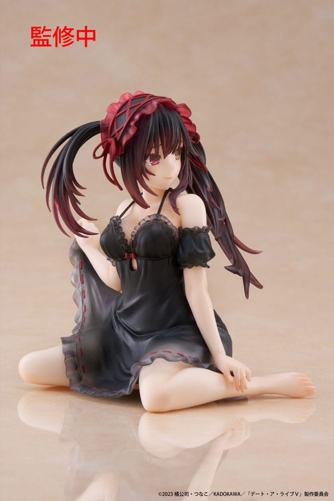 Date A Live Kurumi Tokisaki Nightwear Ver PVC Statue Desktop Cute Figure 13 cm